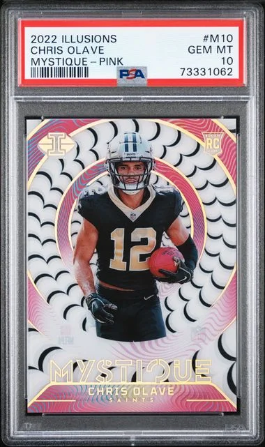2022 Panini Illusions Chris Olave Mystique Pink #M10 card image