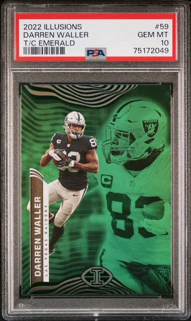 2022 Panini Illusions Darren Waller Trophy Collection Emerald #59 card image