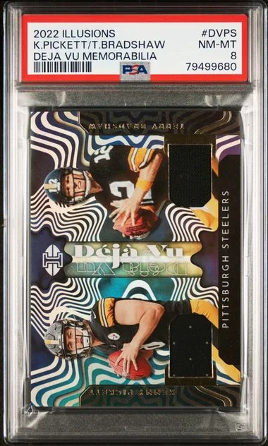 2022 Panini Illusions Deja Vu Dvps Kenny Pickett /Terry Bradshaw #no-number card image