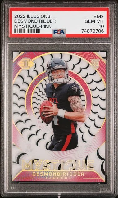 2022 Panini Illusions Desmond Ridder Mystique Pink #M-2 card image