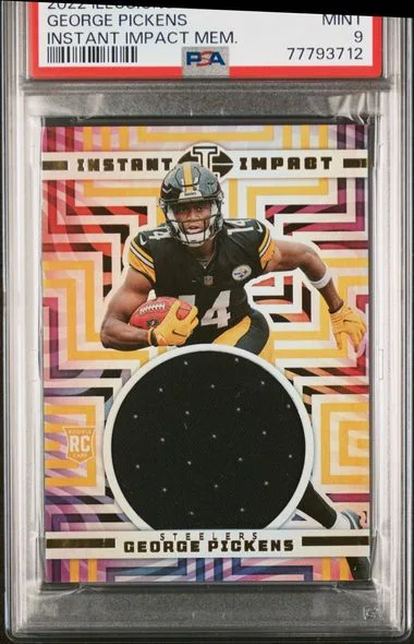2022 Panini Illusions Instant Impact Memorabilia Iigp George Pickens #no-number card image