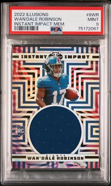 2022 Panini Illusions Instant Impact Memorabilia Iiwr Wan'Dale Robinson #no-number card image