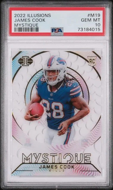 2022 Panini Illusions James Cook Mystique Light Blue #M19 card image