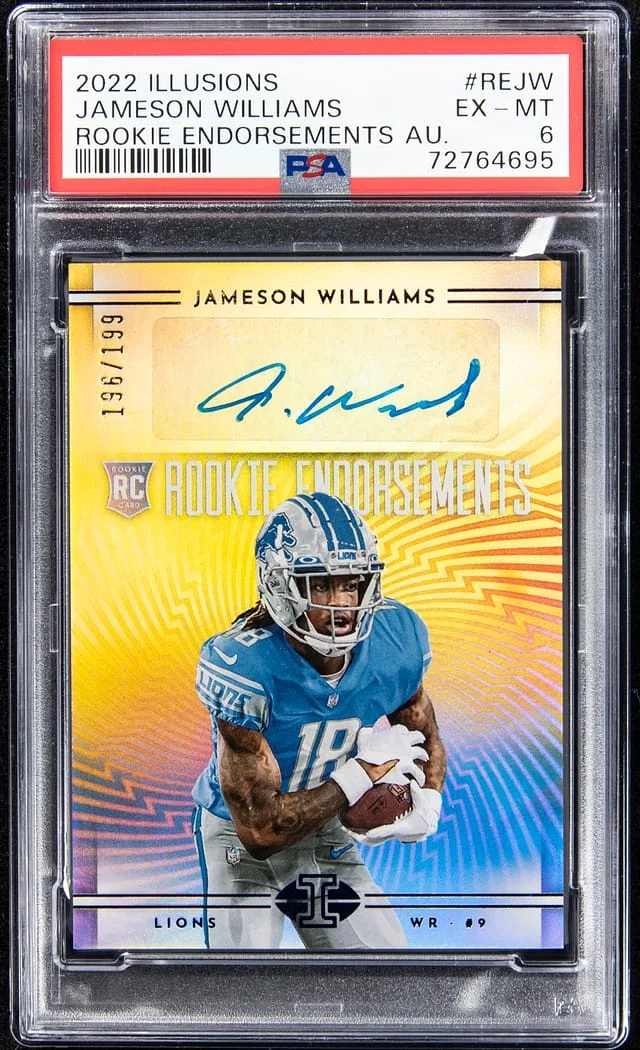 2022 Panini Illusions Jameson Williams Endorsements Autograph #REJW card image