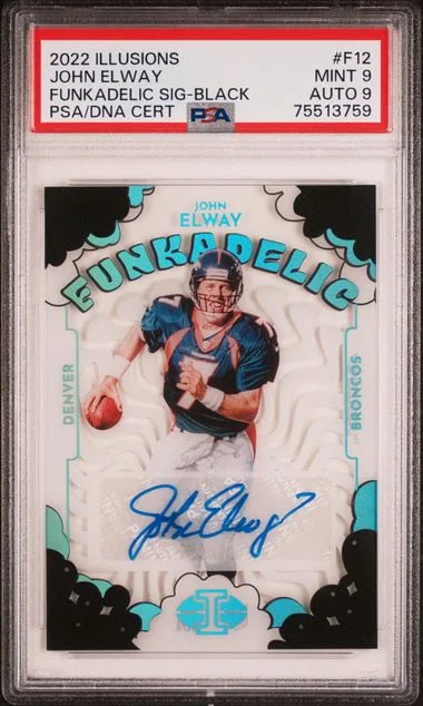 2022 Panini Illusions John Elway Funkadelic Signatures Black #F12 card image
