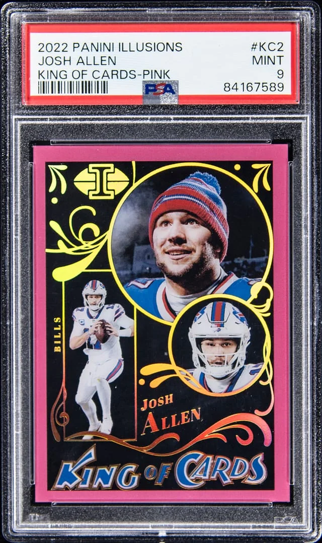2022 Panini Illusions Josh Allen King of Cards Pink #KC-2 card image