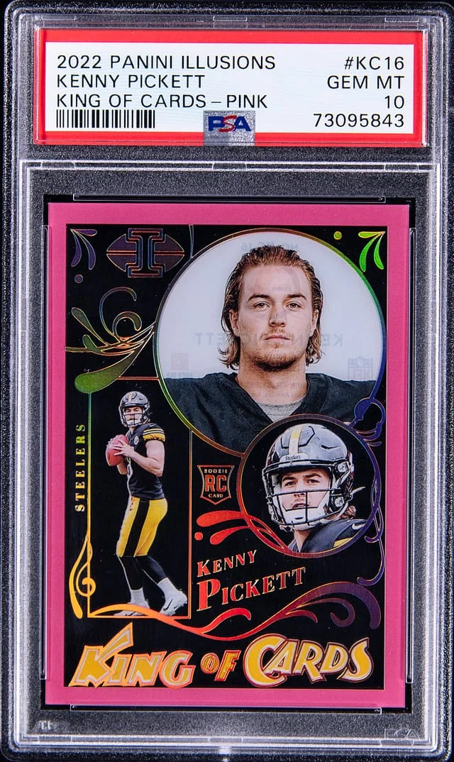 2022 Panini Illusions Kenny Pickett King Of Cards Pink #KC16 card image