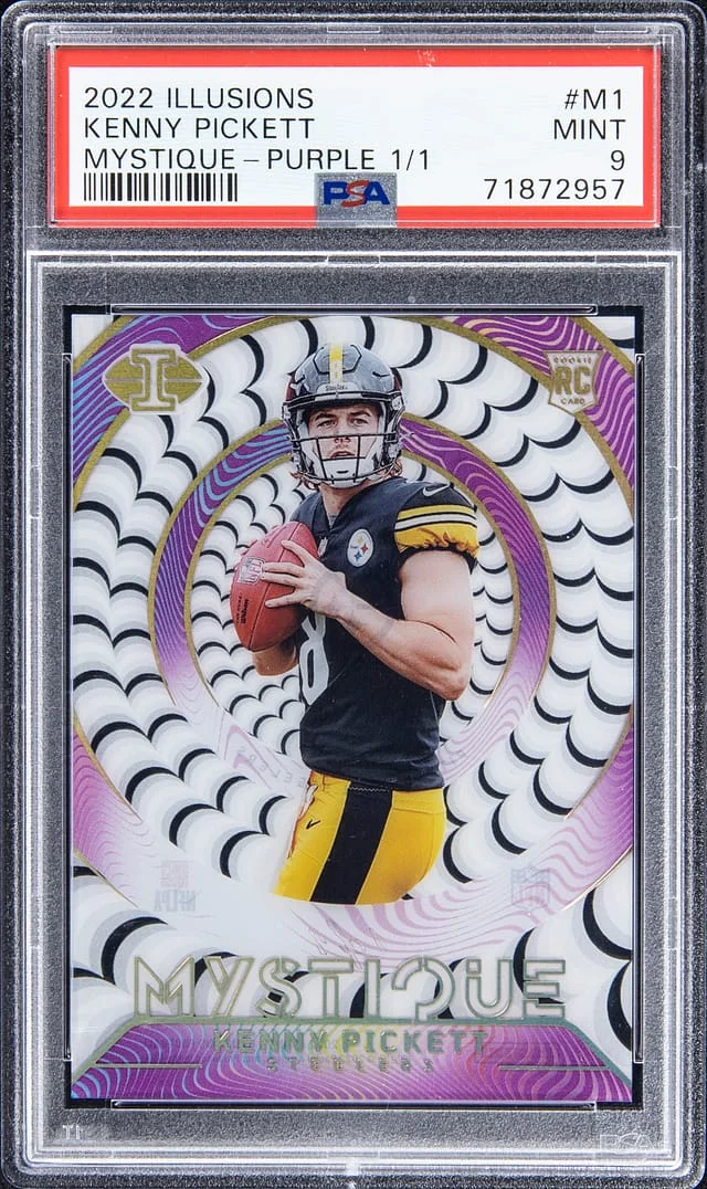 2022 Panini Illusions Kenny Pickett Mystique Purple #M-1 card image