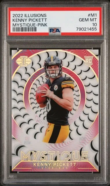 2022 Panini Illusions Kenny Pickett Mystique Pink #M1 card image