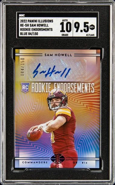 2022 Panini Illusions Resh Sam Howell Endorsements Blue #84/450 card image