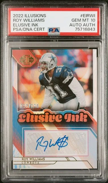2022 Panini Illusions Roy Williams Elusive Ink #EI-RWI card image