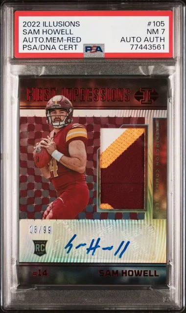 2022 Panini Illusions Sam Howell Autograph Memorabilia-Red #105 card image