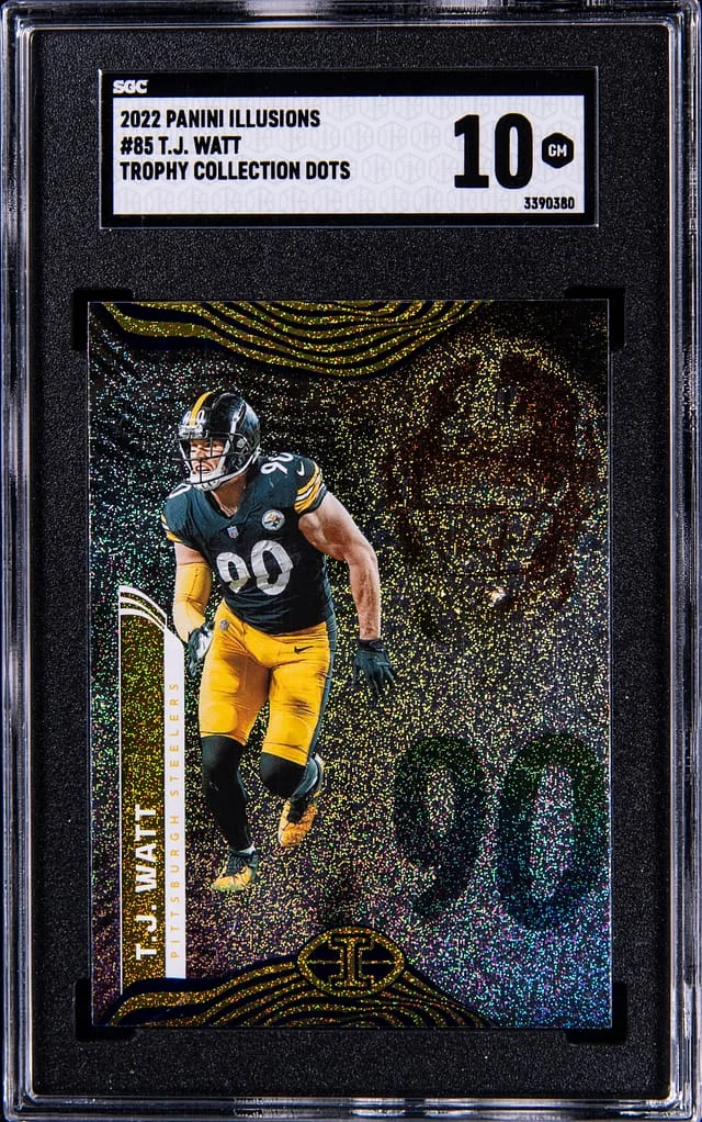 2022 Panini Illusions T.J. Watt Trophy Collection Dots #85 card image