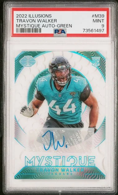 2022 Panini Illusions Travon Walker Mystique Autographs Green #M-39 card image