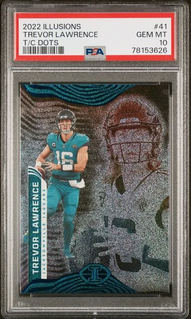 2022 Panini Illusions Trevor Lawrence Trophy Collection Dots #41 card image