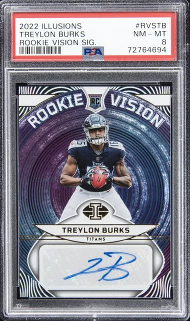 2022 Panini Illusions Treylon Burks Vision Signature #RVS-TB card image