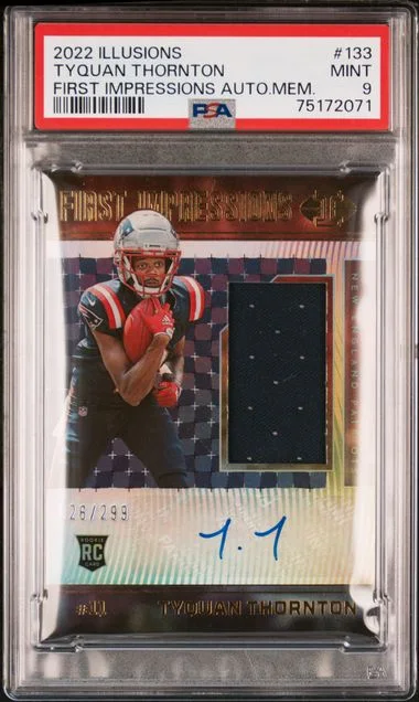 2022 Panini Illusions Tyquan Thornton Autograph Memorabilia #133 card image