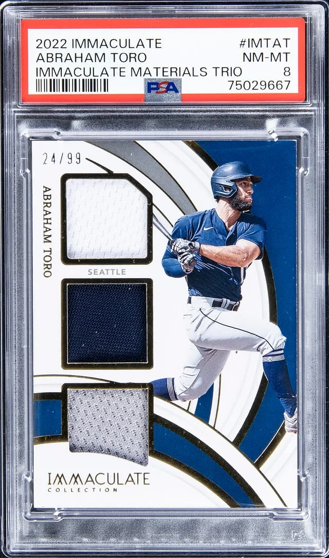 2022 Panini Immaculate Abraham Toro Materials Trio #IMTAT card image