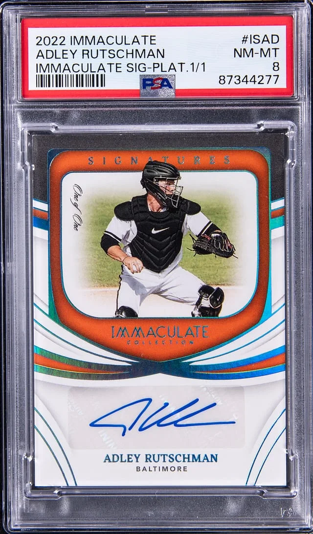 2022 Panini Immaculate Adley Rutschman Signatures Platinum #ISAD card image