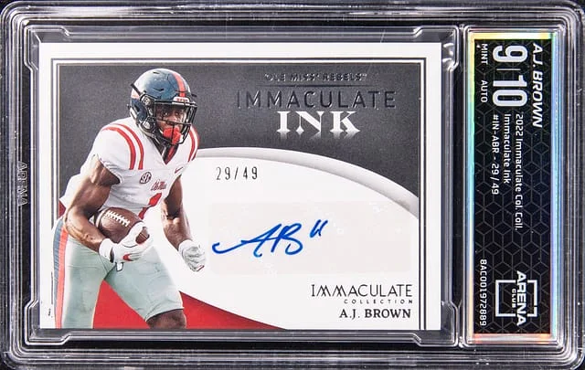 2022 Panini Immaculate A.J. Brown Collegiate Collection Immaculate Ink #IN-ABR card image