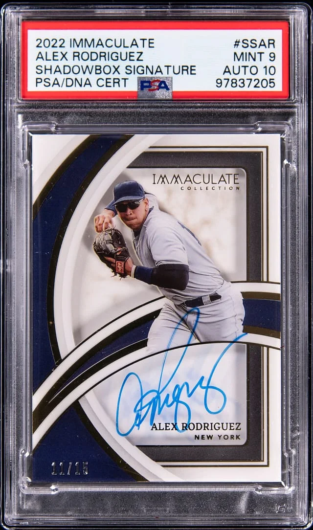 2022 Panini Immaculate Alex Rodriguez Shadowbox Signature #SS-AR card image