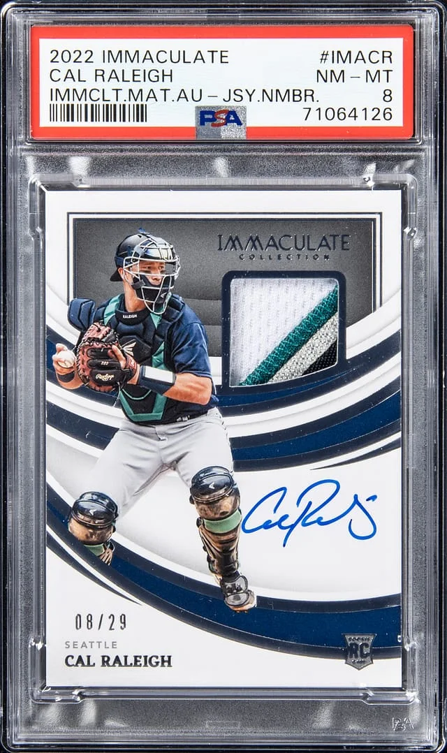 2022 Panini Immaculate Cal Raleigh Materials #IMA-CR card image