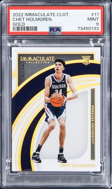 2022 Panini Immaculate Chet Holmgren Collegiate Gold #11 card image