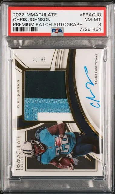 2022 Panini Immaculate Chris Johnson Premium Patch Autographs #PPA-CJO card image
