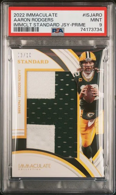 2022 Panini Immaculate Collection Aaron Rodgers Standard Jerseys #ISJARO card image