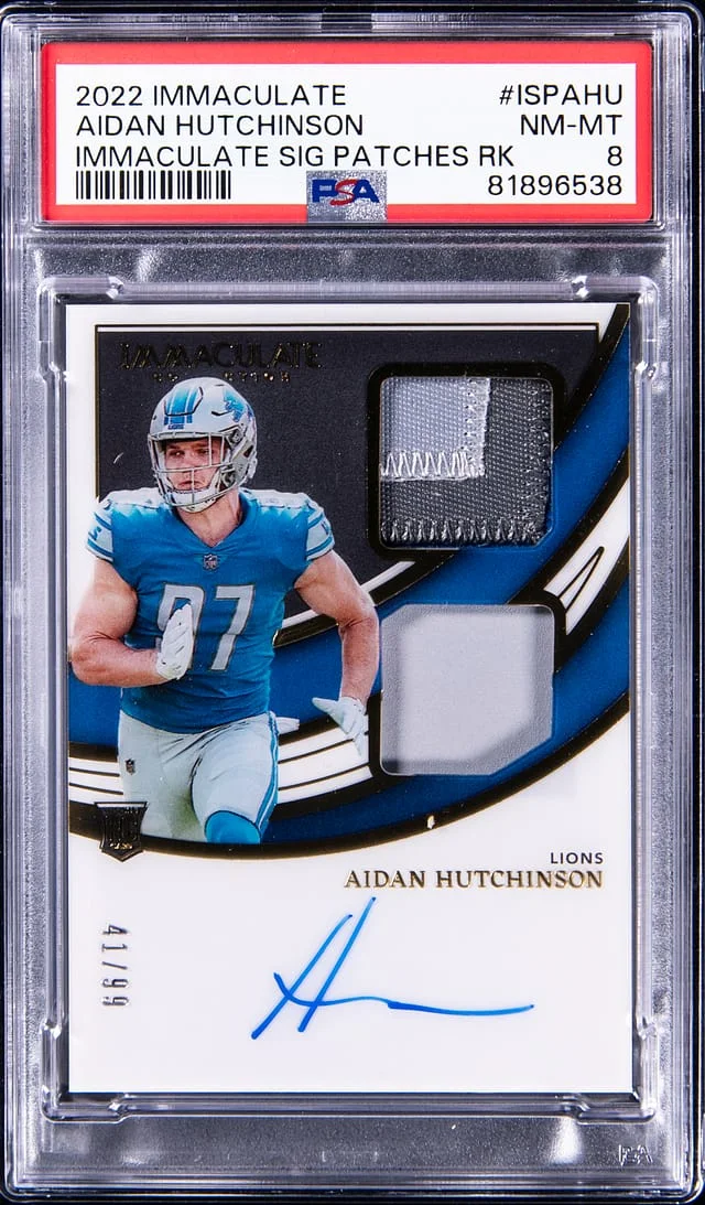 2022 Panini Immaculate Collection Aidan Hutchinson Signature Patches #ISP-AHU card image