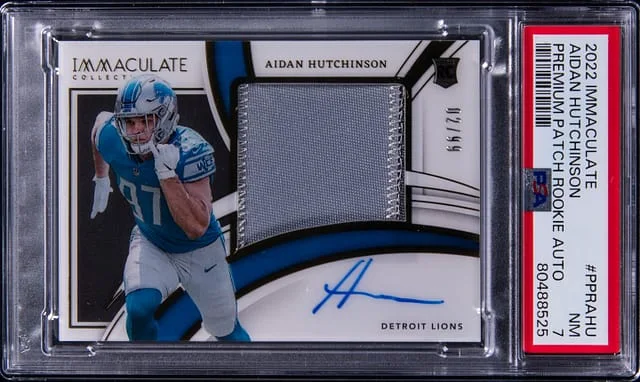 2022 Panini Immaculate Collection Aidan Hutchinson Premium Patch Autograph #PPRAHU card image