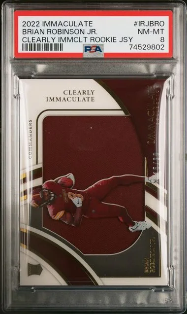 2022 Panini Immaculate Collection Brian Robinson Jr. Clearly Immaculate Jerseys #IRJ-BRO card image