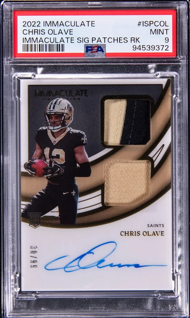 2022 Panini Immaculate Collection Chris Olave Signature Patch #ISP-COL card image