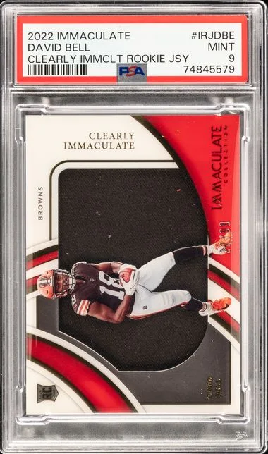 2022 Panini Immaculate Collection Clearly Immaculate Jerseys Irjdbe David Bell #no-number card image