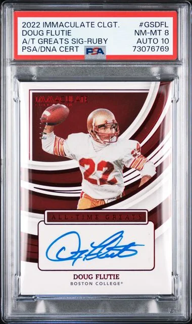 2022 Panini Immaculate Collection Collegiate All-Time Greats Signatures Ruby Gsdfl Doug Flutie #no-number card image