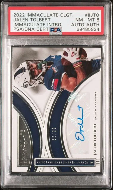 2022 Panini Immaculate Collection Collegiate Immaculate Introductions Iijto Jalen Tolbert #no-number card image