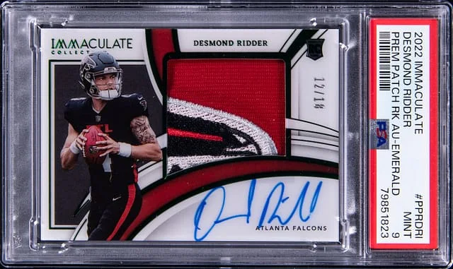 2022 Panini Immaculate Collection Desmond Ridder Premium Patch #PPR-DRI card image