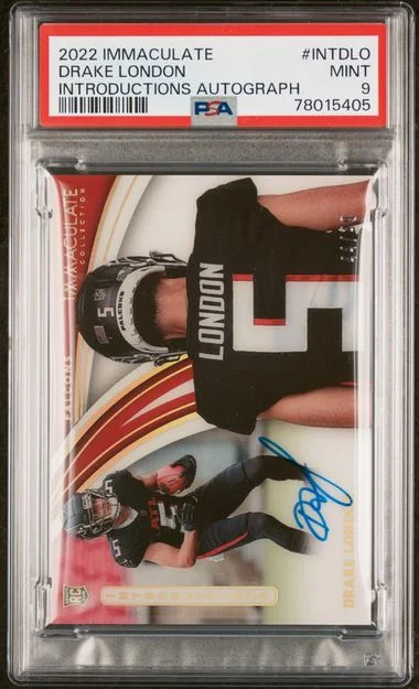 2022 Panini Immaculate Collection Drake London Immaculate Introductions Autographs #INT-DLO card image