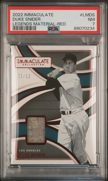 2022 Panini Immaculate Collection Duke Snider Game-Used Legends Materials Red #LMDS card image