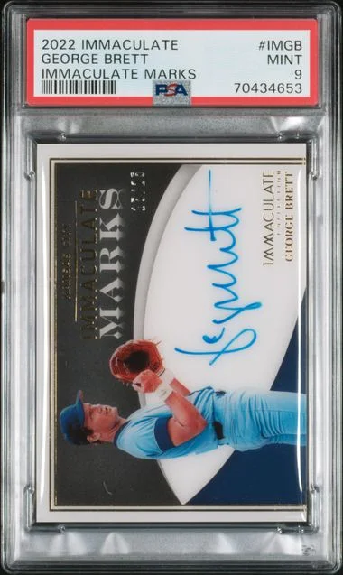 2022 Panini Immaculate Collection George Brett Immaculate Marks #IM-GB card image