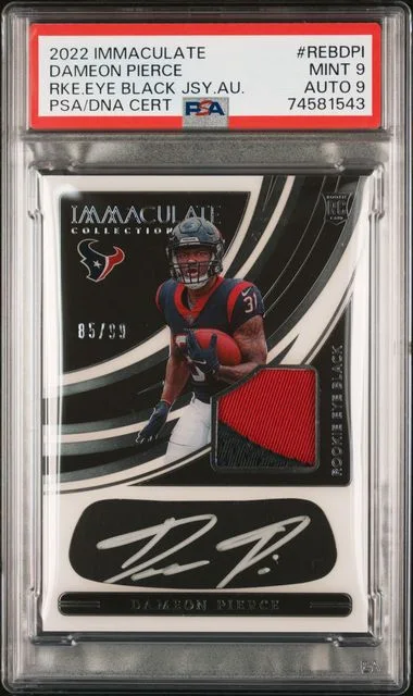 2022 Panini Immaculate Collection Immaculate Eye Black Jersey Autographs Rebdpi Dameon Pierce #no-number card image