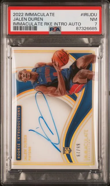 2022 Panini Immaculate Collection Jalen Duren Immaculate Introductions Autograph #IRIJDU card image