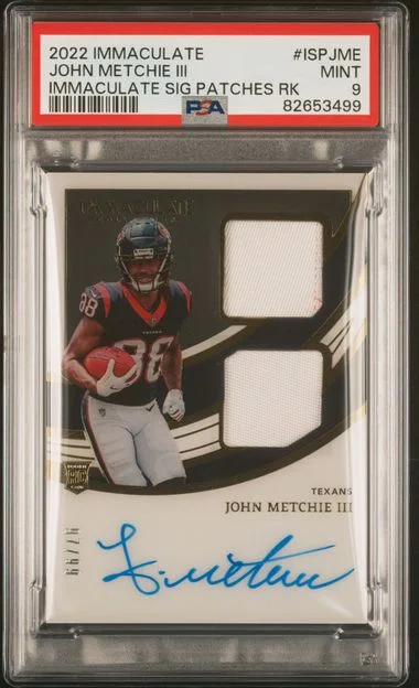 2022 Panini Immaculate Collection John Metchie III Immaculate Signature Patches #ISP-JME card image