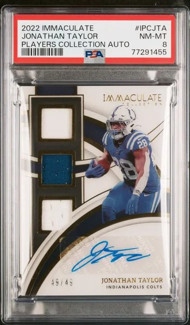 2022 Panini Immaculate Collection Jonathan Taylor Players Collection Autographs #IPCJTA card image
