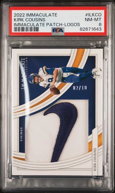 2022 Panini Immaculate Collection Kirk Cousins Immaculate Patches Logos #ILKCO card image