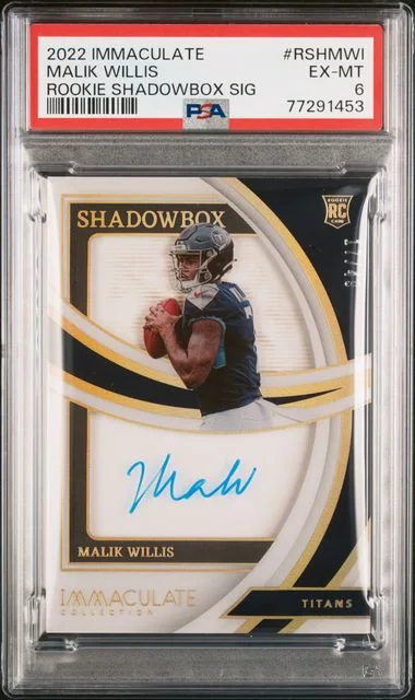 2022 Panini Immaculate Collection Malik Willis Immaculate Shadowbox Signatures #RSHMWI card image