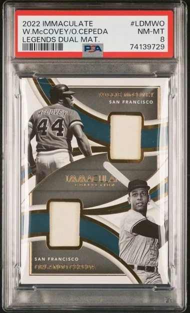 2022 Panini Immaculate Collection Orlando Cepeda/Willie McCovey Legends Dual Materials #LDM-WO card image