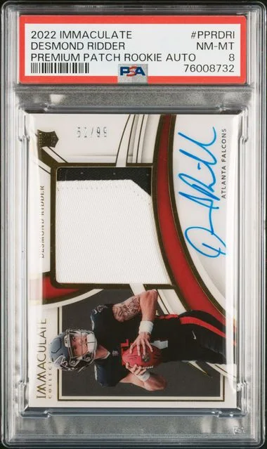 2022 Panini Immaculate Collection Premium Patch Autographs Pprdri Desmond Ridder #no-number card image