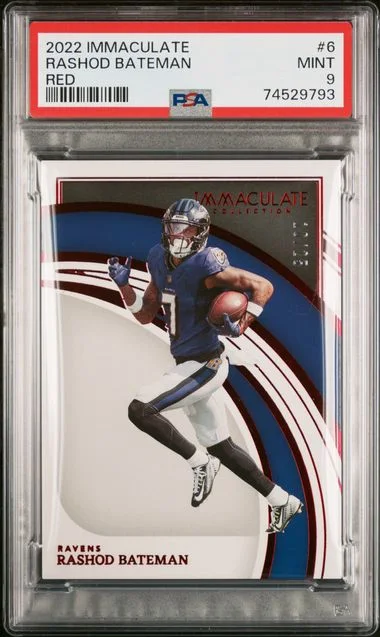 2022 Panini Immaculate Collection Rashod Bateman Red #6 card image