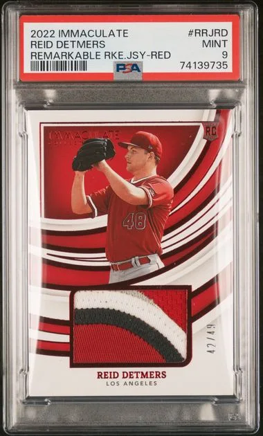 2022 Panini Immaculate Collection Reid Detmers Remarkable Jerseys Red #RRJ-RD card image